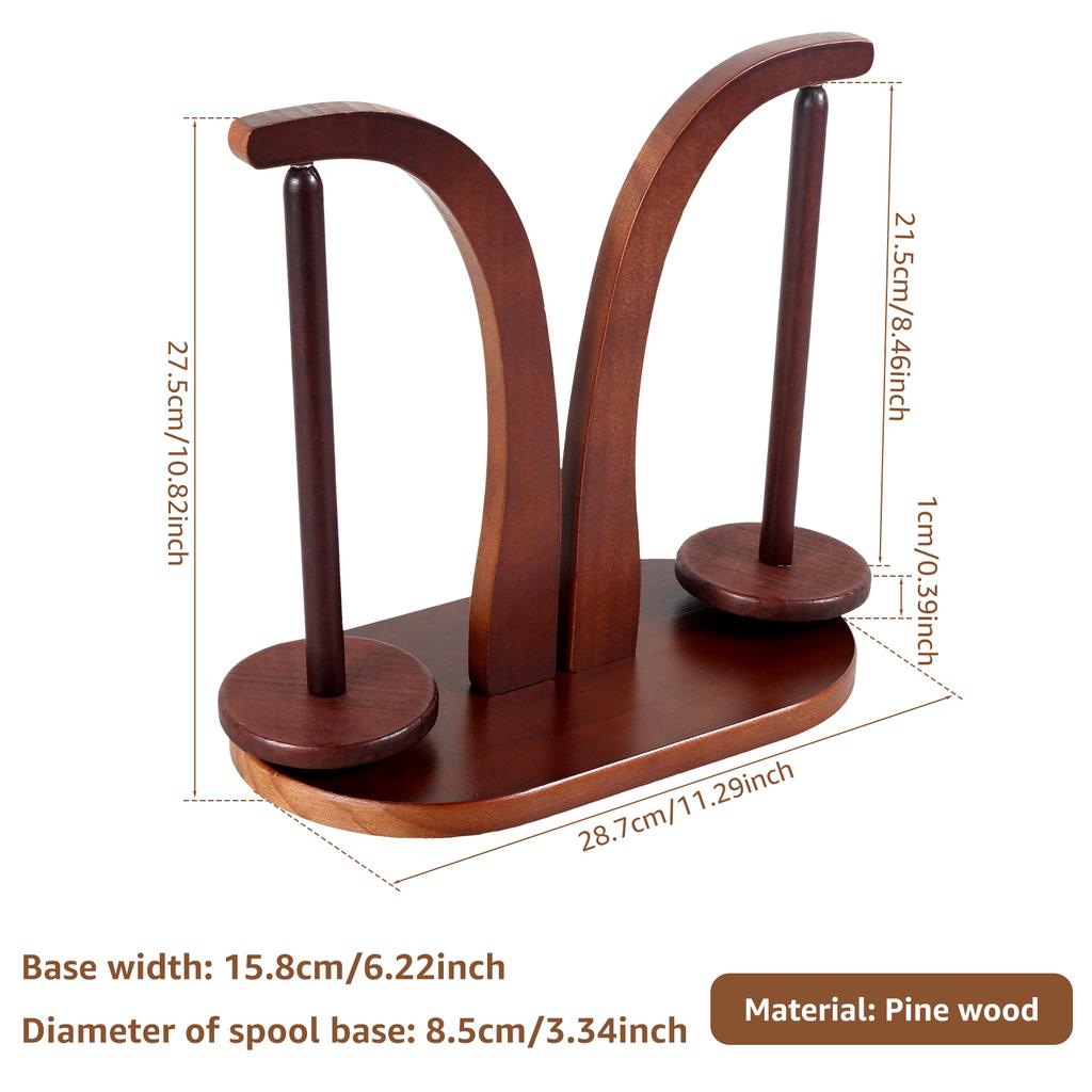 Suport pentru fire din lemn Unelte de tricotat pentru filare Suport pentru fire de croșetat Bobina de fir magnetică rotativă Înfășurator de bile de lână Filator de rotație