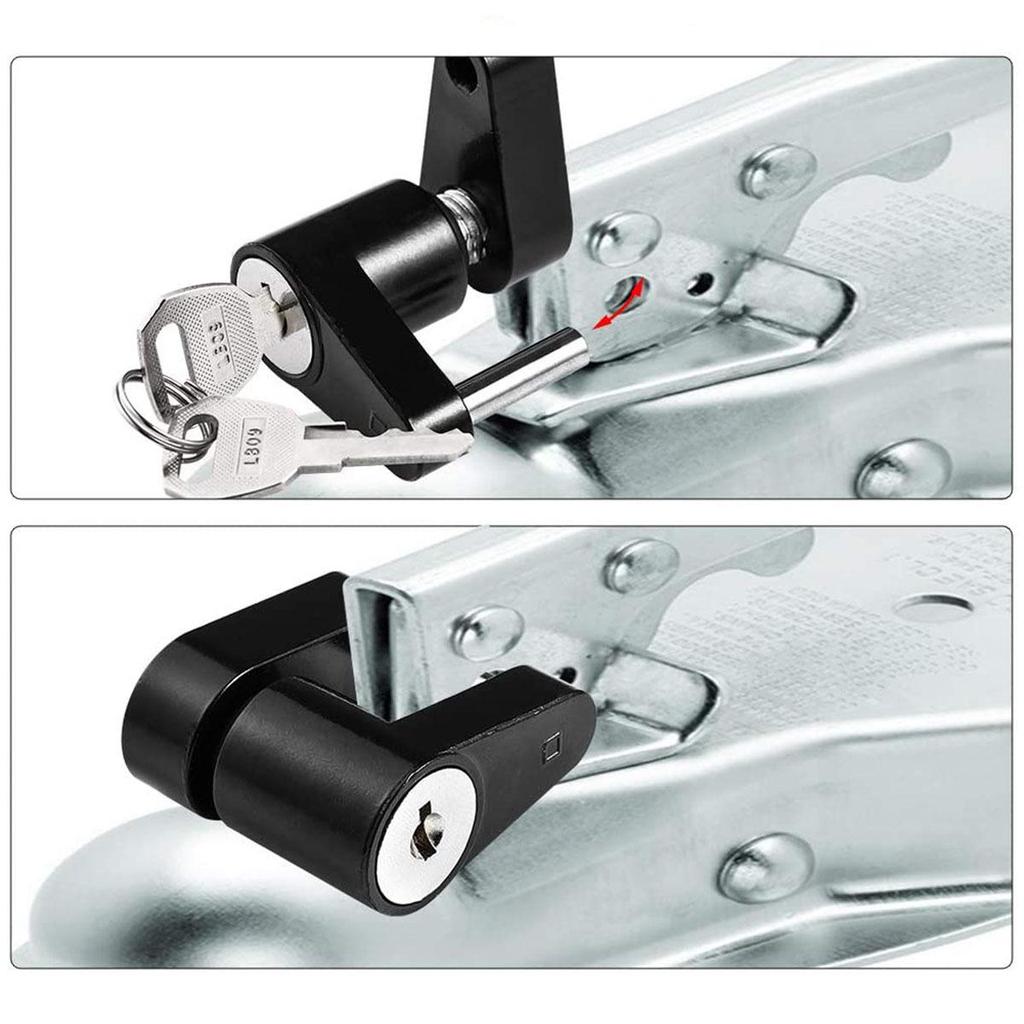 1/4 Inch Small Trailer Hitch & Connector Lock for RVs and Trucks