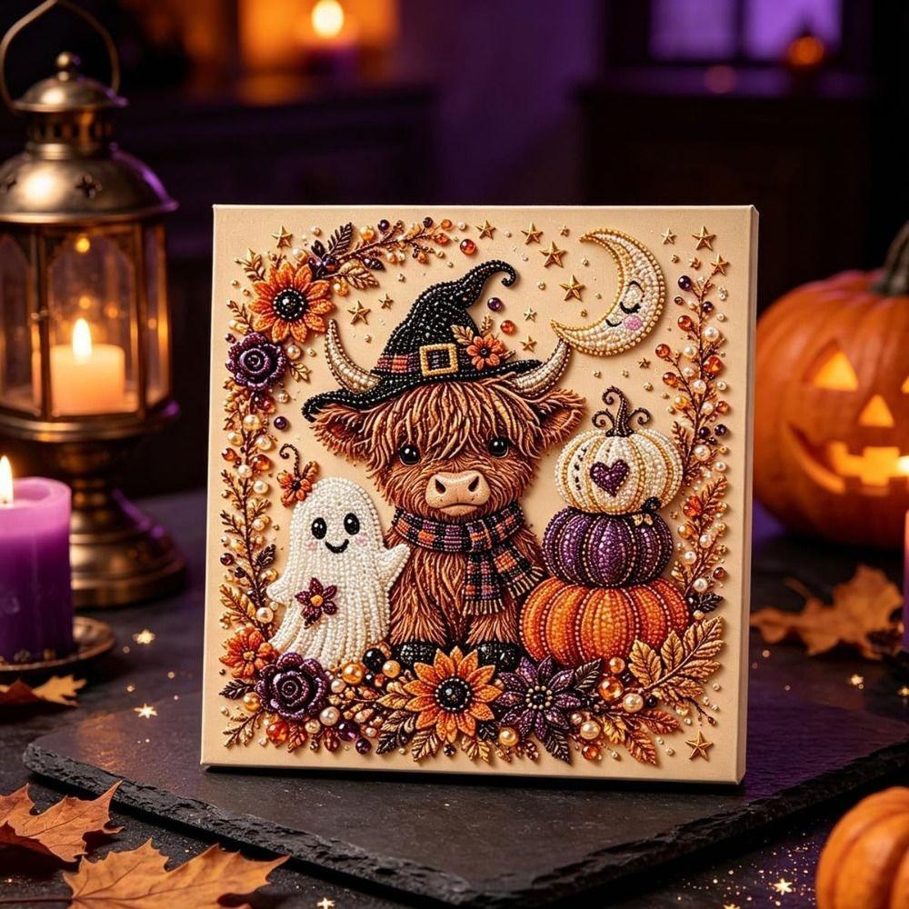 Halloweenowy Motyw Halloweenowy Duch Perłowa Sztuka Zestaw DIY Przyjazne Rękodzieło Malowanie Perłami Biuro