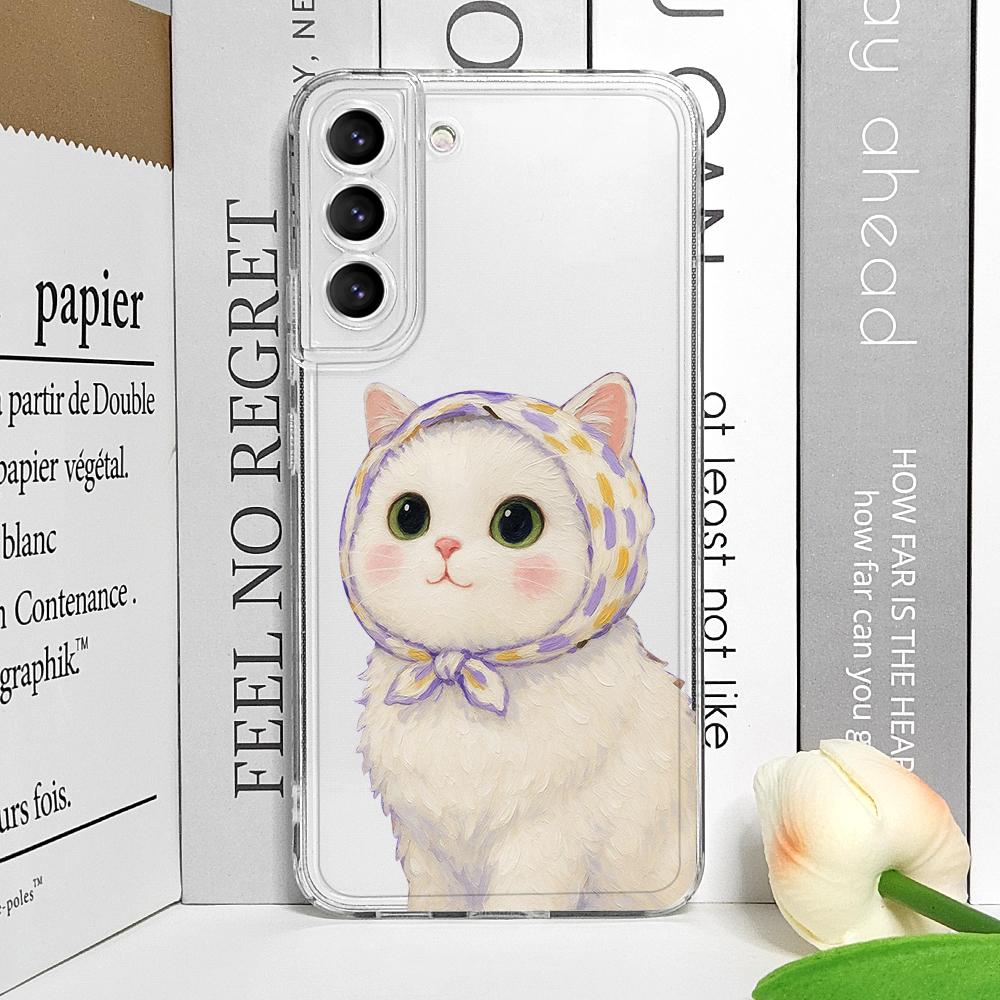 

Cartoon Oil Painting Animal Cat Transparent Phone Case for Realme 12 10 11 9 Pro Plus 8i 9 7i PRO C75 C64 C31 C53 C35 Soft Cover realme C67 4G