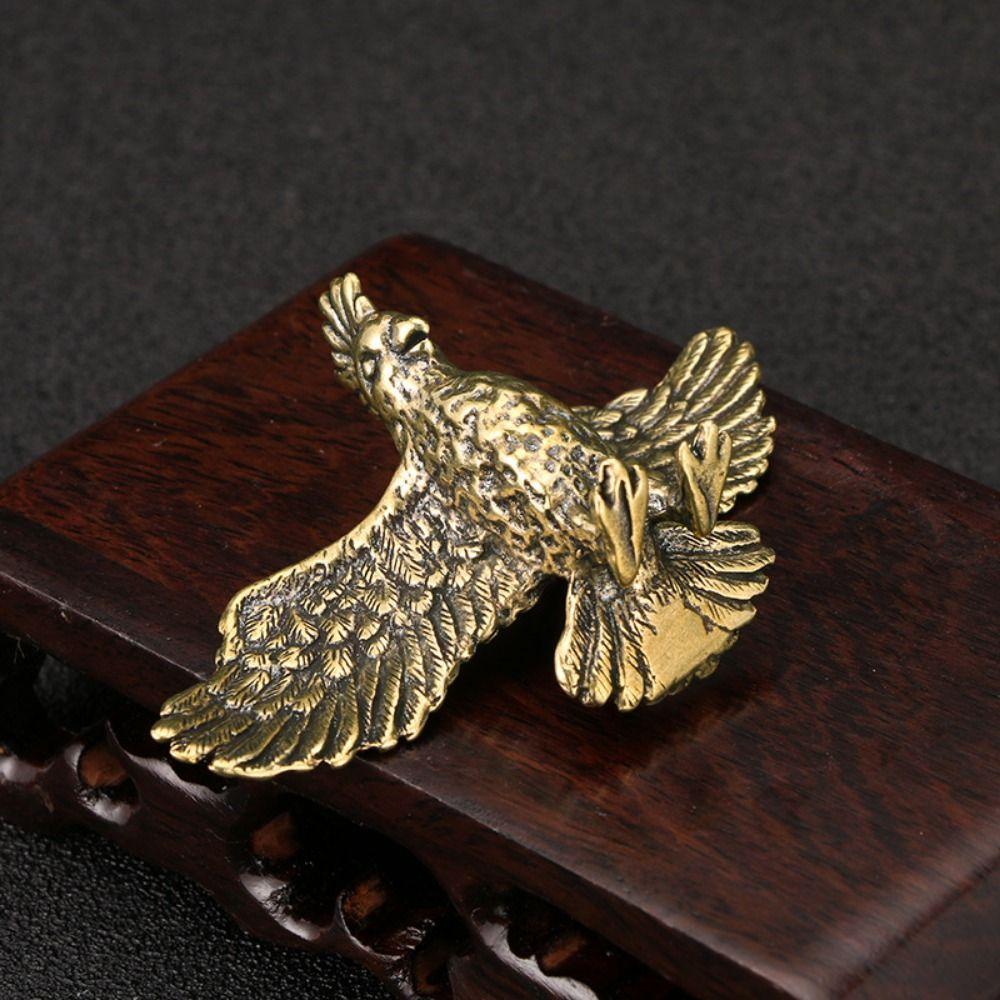 Animal Shape Brass Parrot Ornament Mini Bird Miniatures Parrot Small Statue  Accessories Gifts