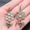 27 Styles Honey Bee Honeycomb Earrings Fashion Temperament Versatile Small Earrings Elegant Ladies Jewelry