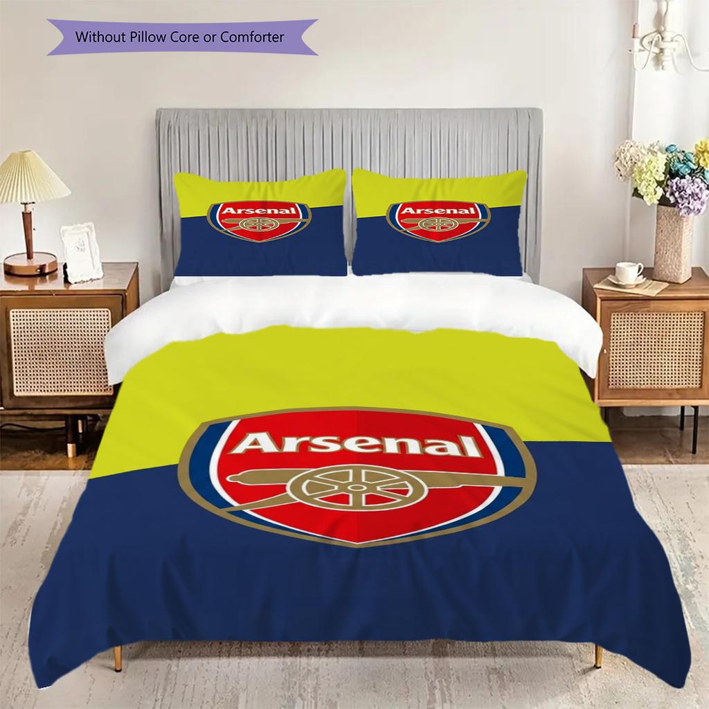 "Arsenal Emblem Vibrant Background" Bedding (1 * duvet cover + 2 * pillowcase, without core) 2DFlat Christmas birthday gift Soft and comfortable