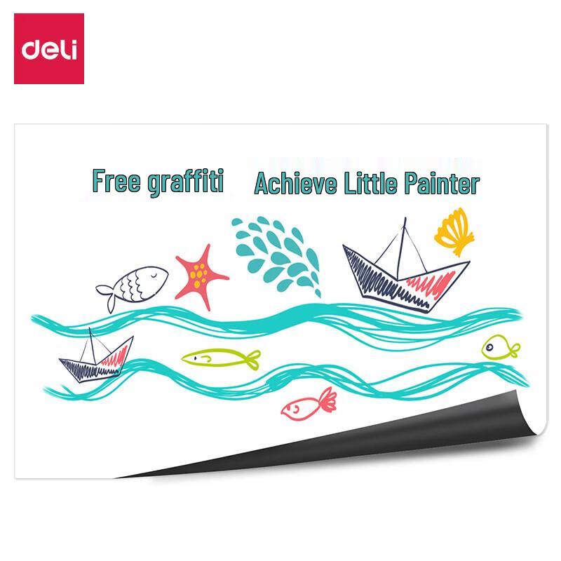 Deli 90x60cm Removable Magnetic Whiteboard Wall Sticker