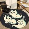 1pc Ghost Bunny Office Round Area Rug, Under Office Chairs Bedroom Living Room Home Decor, Room Deco