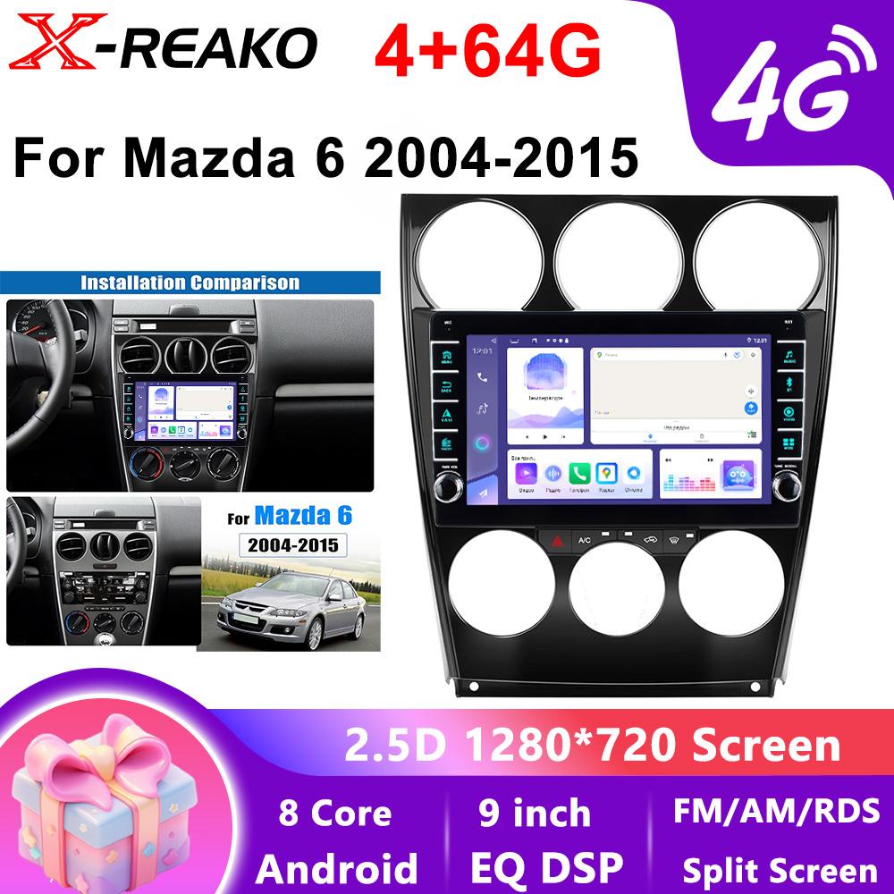 9”Inch Android 13 Car Radio for Mazda 6 2004-2015 Multimedia Video Player Navigation Stereo Head Unit GPS 4G 8Core No 2din Dvd Wifi