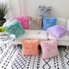 Modern Simple European Style Solid Color Plush Pillowcase Office Home Sofa Cushion Cover Pillowcase
