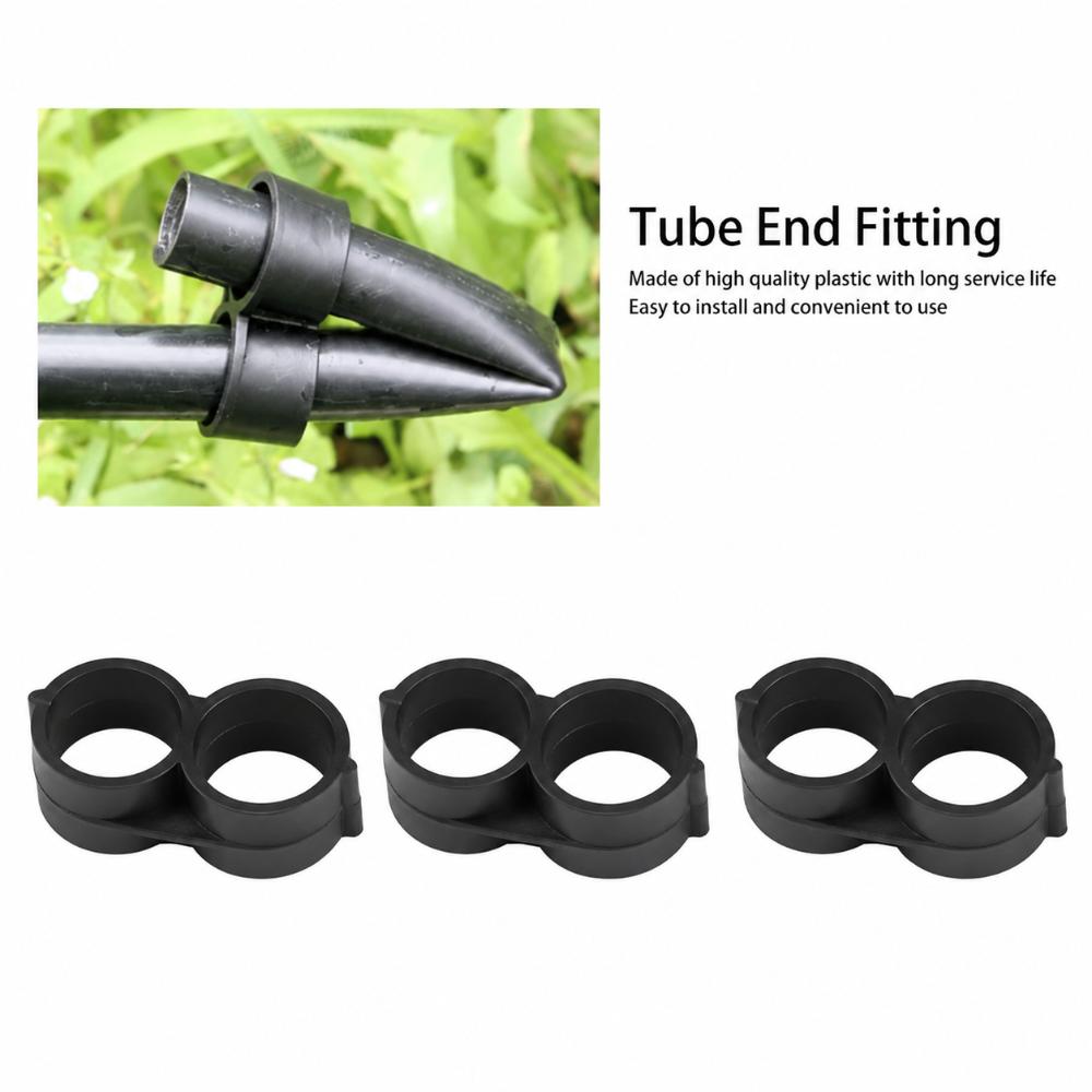 100Pcs Plastic Drip Tubing End Closure Black Drip Irrigation End Fitting  Sprinkler Systems
