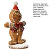 Christmas Gingerbread Man Night Light Battery Powered Resin Cookie Man Decoration Lamp Home Office Bedroom