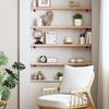 VidaXL Wall Shelf 80x10x4 Cm Solid Untreated Oak Wood 363537