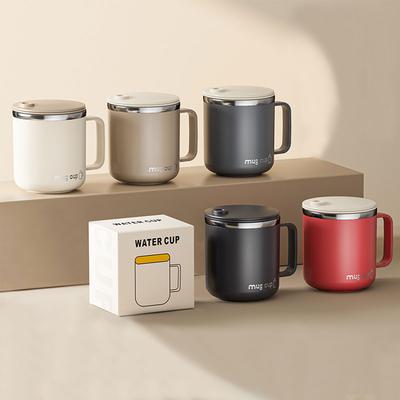 400ML Insulated Coffee Mug With Sliding Lid 304 Stainless Steel Double Wall Water Cup Sealed Milk Coffee Cup Student Drinkware