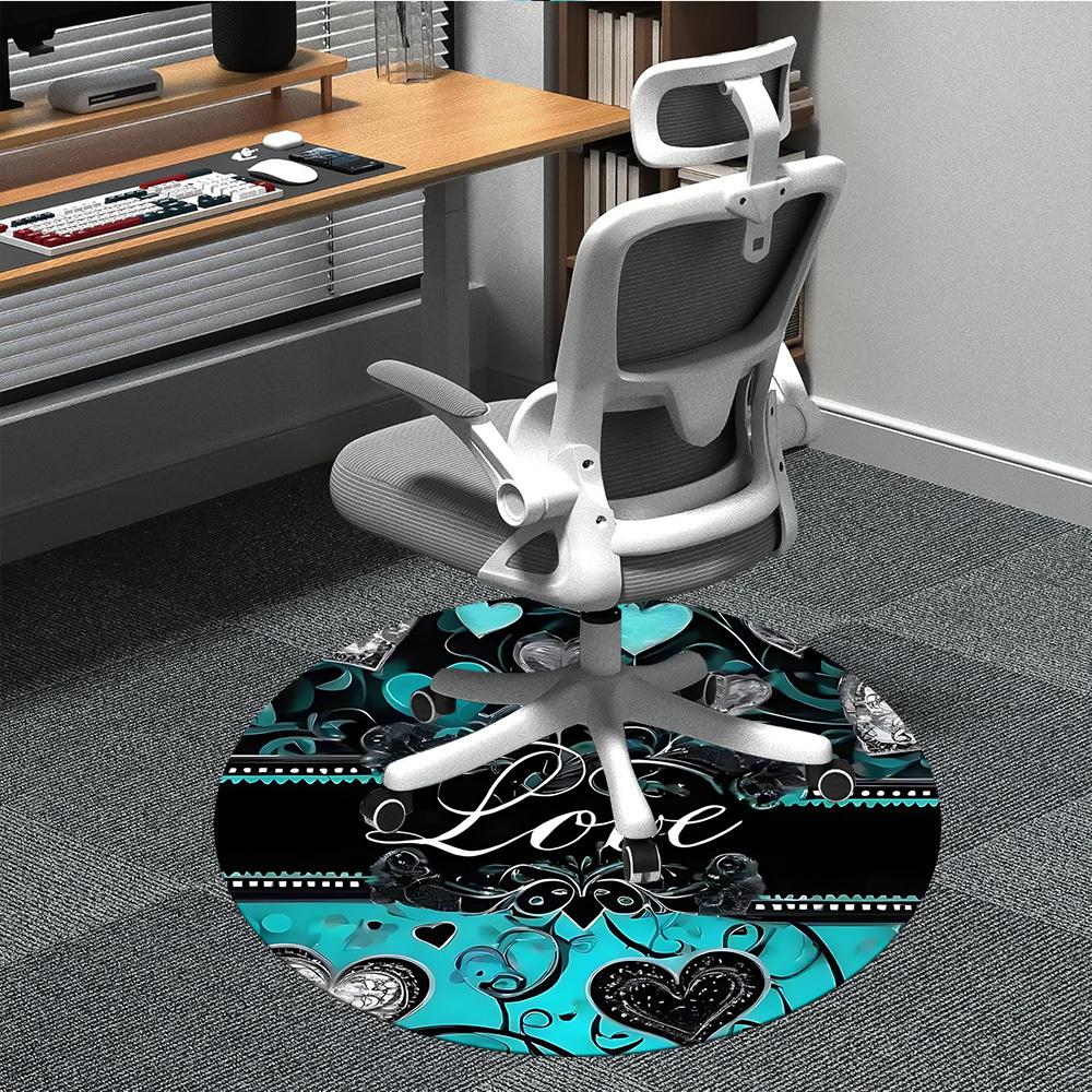 

1pc Love Hearts Chair Carpet for Office - Durable, Ideal for Chair Mats, Stylish & Functional Decorative Rug yy260130070 80cm by 80cm