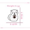 Cartoon Cute White Kitten Enamel Pins A Little Cat Drinking Cola Brooch Backpack Denim Lapel Badge Jewelry Gift for Kids Friends