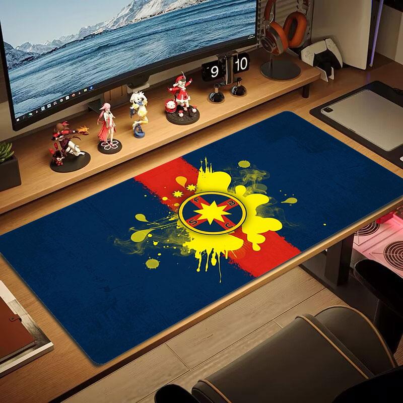 Colorful Splash Logo Large Size Mouse Pad Large Gaming Table Cushion Nonslip Laptop Tablet Big Mousepad Xxl Mat Mini Pc Playmat With Lock Edge