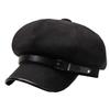 Autumn and Winter Hats Women's Fashion Versatile Octagonal Hats Big Head Circumference Showing Face Ducktongue Beret Newsboy Hat
