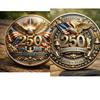 Medalla Conmemorativa de Relieve 3D del 250 Aniversario Moneda Conmemorativa