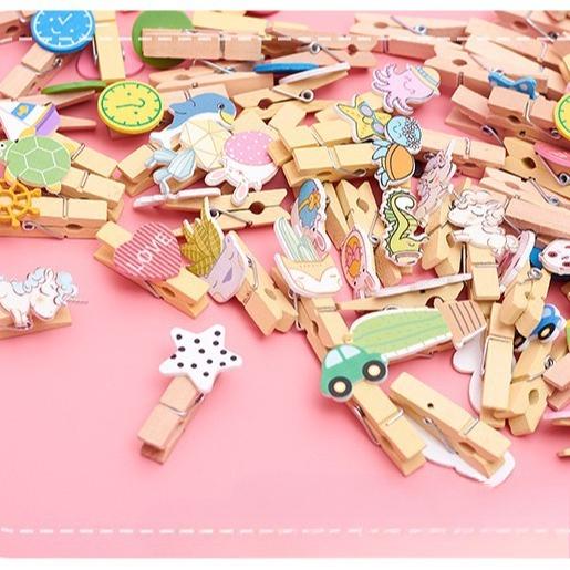 Cartoon Christmas Candy Hanging Photos Tea Sealed Home Flower Shop Card Small Clip