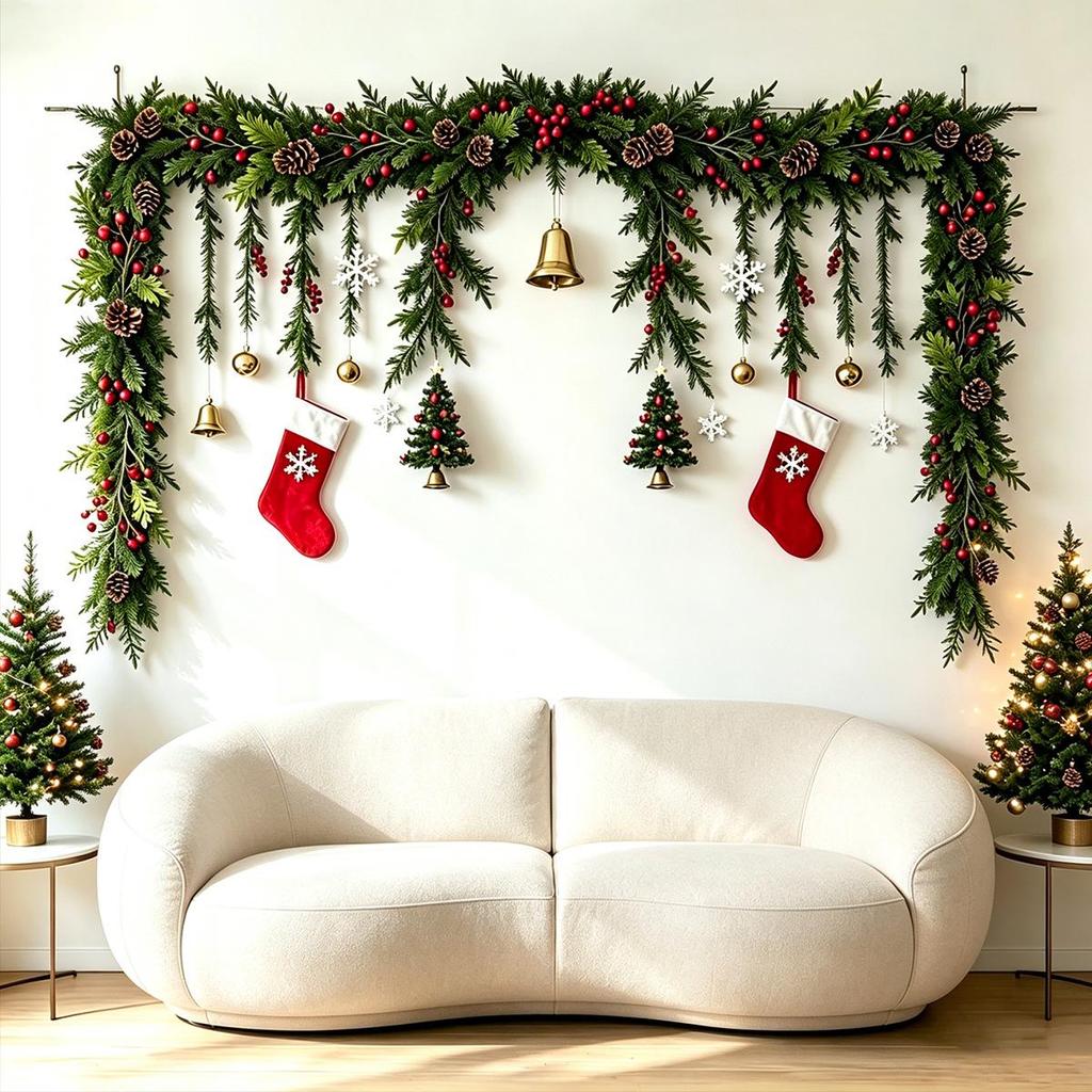 Artificial Pine Needle Vine with Pine Cones & Cypress Leaves - Christmas & Festival Decoration