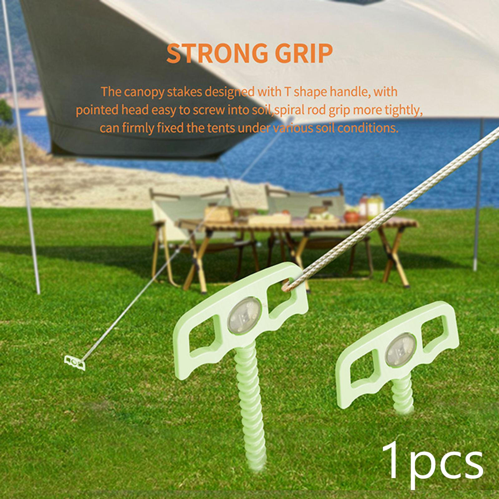 

Tent Pegs Stakes Lightweight 3 Modes Lighting Effects Garden Ground Anchor for