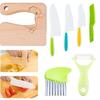 12/13/17 Pcs Kid Safe Kitchen Knives Fruit Vegetable Crinkle Cutters Kids Knife Set Montessori Kitchen Tools for Real Cooking