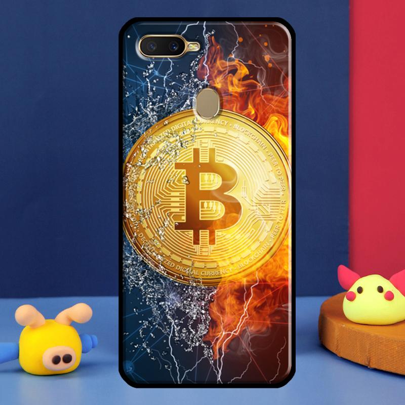 Bitcoin BTC Case For Oppo A98 A78 A58 A15 A16 A17 A5 A9 A91 A52 A72 A76 A96 A74 A94 A54 S A57 A77 Cover