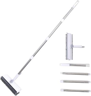 Irumon Cleaning Rotating Deck Quad for Floor Long Reaching High Places 2-Way Brush, 90-Degree Brush, Fit, Bathroom, Floor, Carpet, Drainer, Scraper,