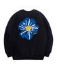 RADINEO Blue Flower Sweatshirt Black
