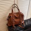 PU Leather Underarm Bag Retro Crossbody Bag with Adjustable Strap Tote Bags for Women