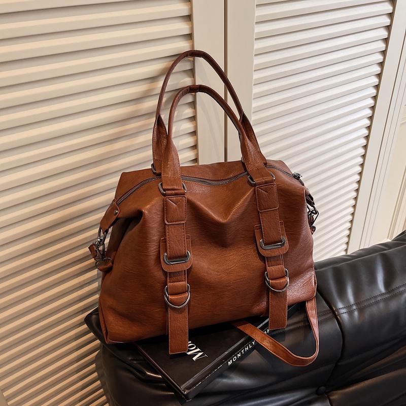 PU Leather Underarm Bag Retro Crossbody Bag with Adjustable Strap Tote Bags for Women