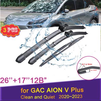 3X Car Wiper Blades for GAC AION V Plus Mitsubishi Airtrek 2022 2023 Front and Rear Windshield Wipers Auto Accessories