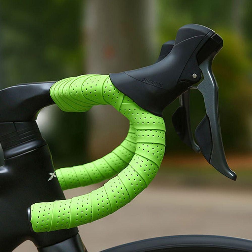 2 Rolls Anti-Vibration Bike Handlebar Tape Sweat Absorbing PU EVA Bike Bar Tape Anti-fouling Breathable Bicycle Handle Bar Tape