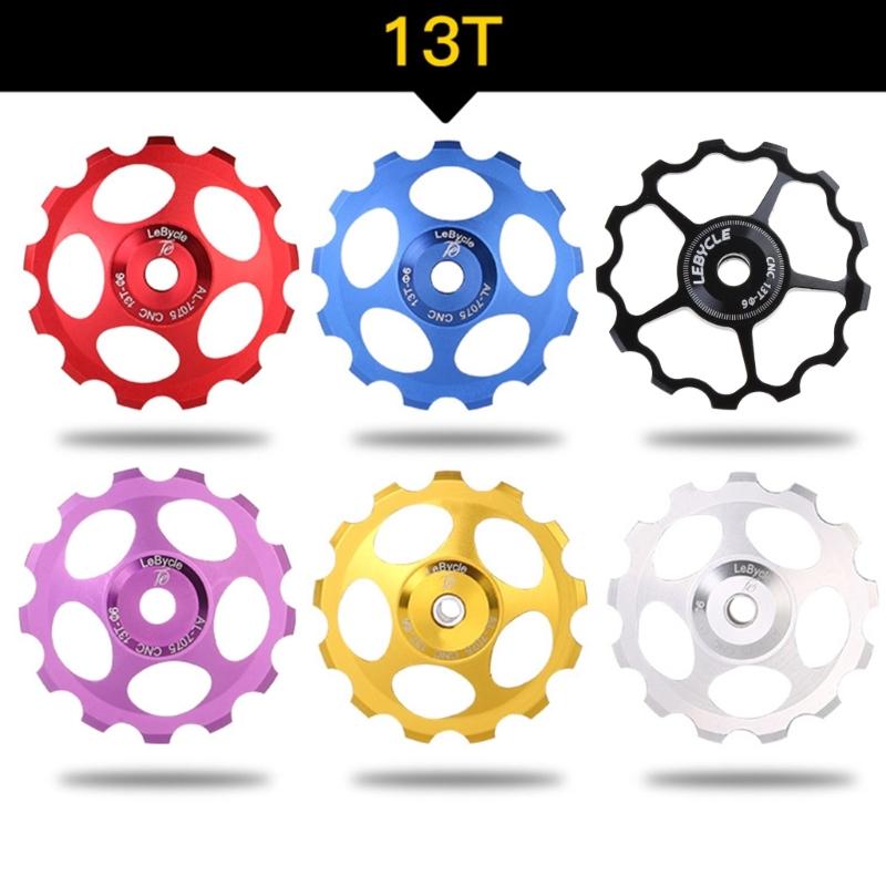 Track Pulley for Rear Wheel, Bearing and Pulley Guide for Mountain Bike, Road Bike, 11T, 13T,15T
