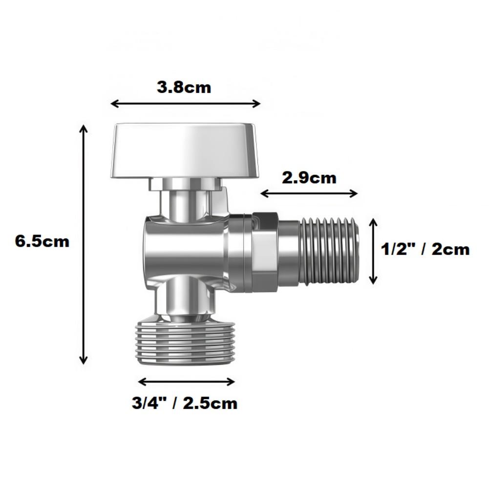 Polished Chrome Zinc Alloy Corner Valve Faucet for Plumbing with For Durable Construction and Easy Installation