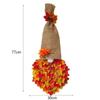Long Hat Thanksgiving Gnome Wreath Large Size Cloth Maple Leaf Garland Artificial Halloween Door Hanging Decoration Wall