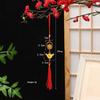 Chinese Lucky Fu Gold Ingot Hanging Ornaments Handwoven Tassel Auspicious Decor for Home New Year Celebration Gift