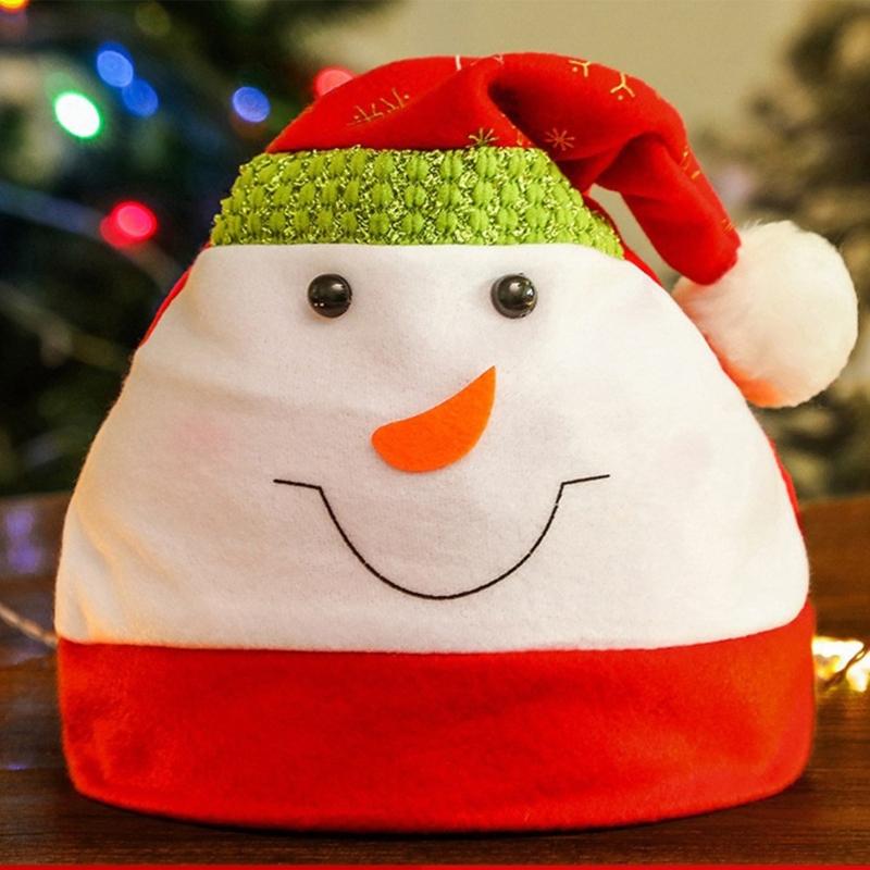 Sequined Christmas Party Santa Hat for Children Adult Pointed Caps Family Gathering Santa Hat Festival Props Headpiece