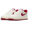 Nike Air Force 1 07 Sail Gym Vermelho Bordado Swoosh Tênis Unissex Creme Coco-Leite Flat-Pewter FV0392-101