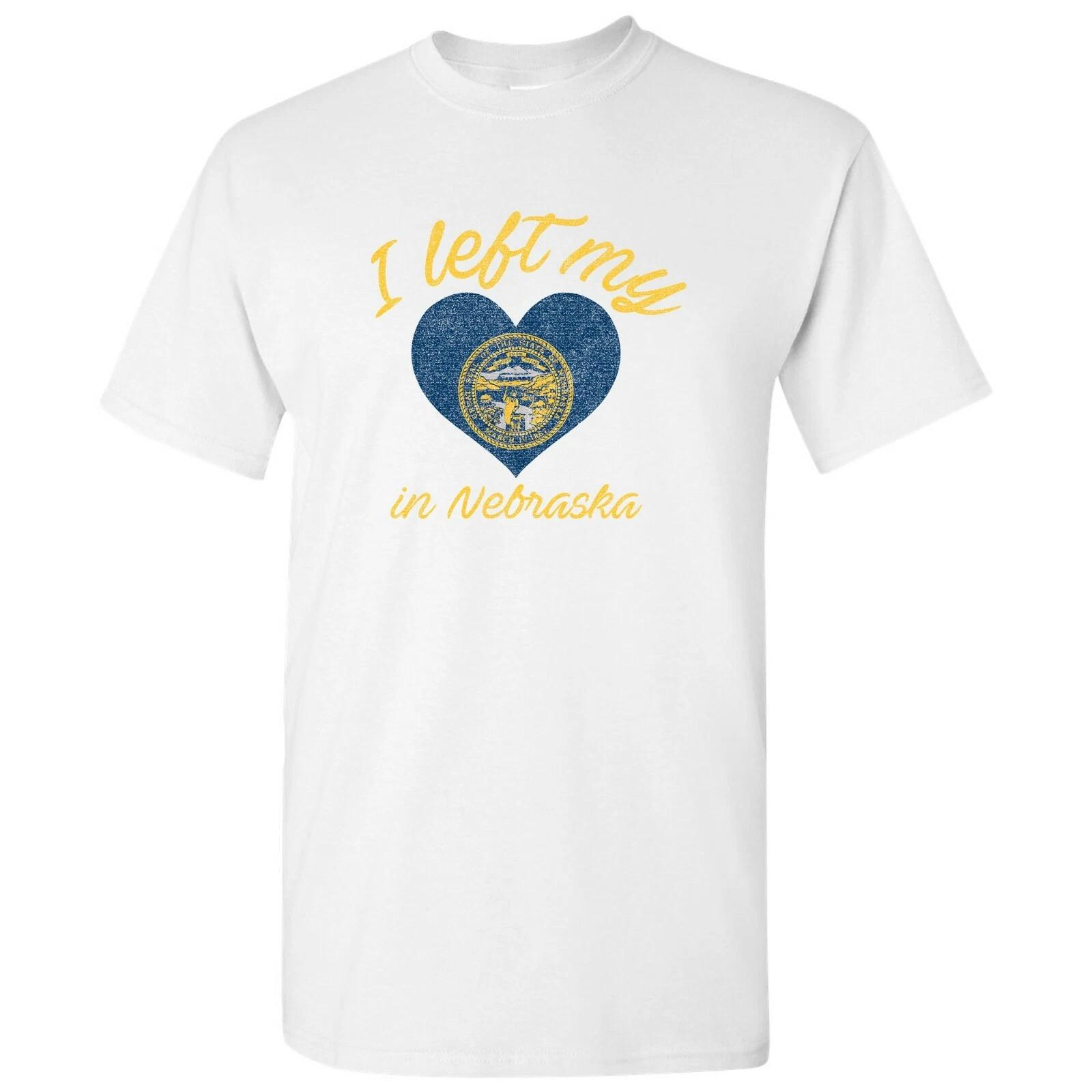 I Left My Heart In Nebraska - Hometown Pride T-Shirt - White 3XL
