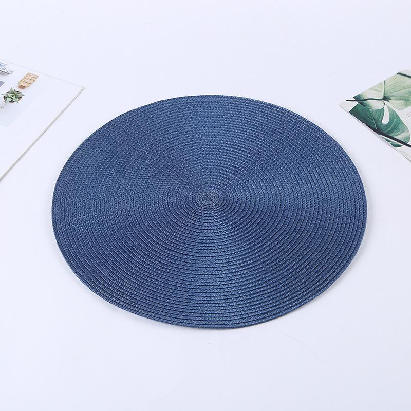 Einfaches rundes ölbeständiges einfarbiges wärmeisolierendes Platzset