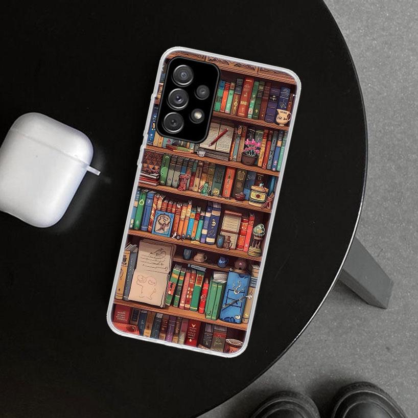 Read Books Illustration Reading Phone Case Cover for Samsung Galaxy A12 A22 A32 A52 A72 A02S A51 A50S A31 A20S A10S Note 20 Ultr