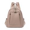 Simple and Elegant Backpack for Women, Solid Color Texture, Pu Soft Leather, Casual Crossbody, Large Capacity Travel Backpack