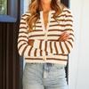 Women's Lightweight Open Front Long Sleeve Casual Button Down V-Neck Cardigan Sweater