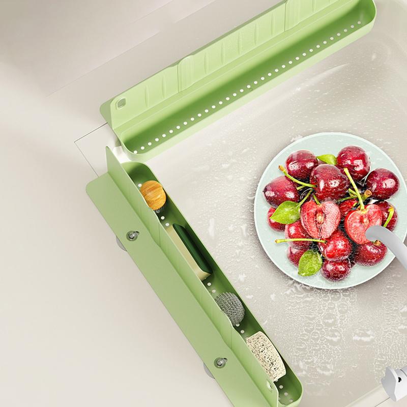 Silicone Sink Splash Guard With Waterproof And Splash-Proof Design, Drain And Storage Tray For Dishwashing And Kitchenware