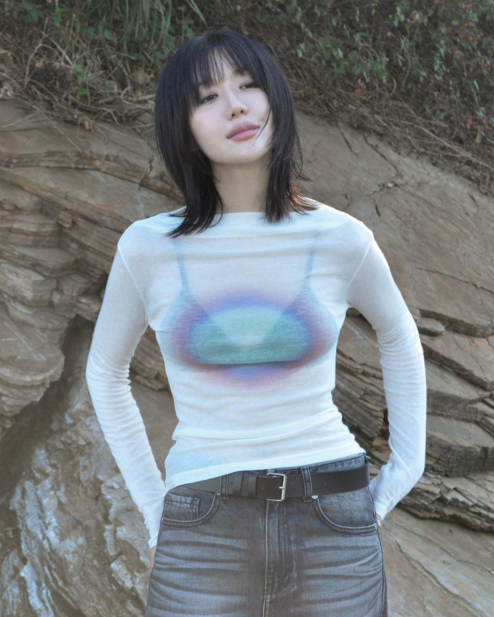 Tud Print Long Sleeve Ivory Ivory
