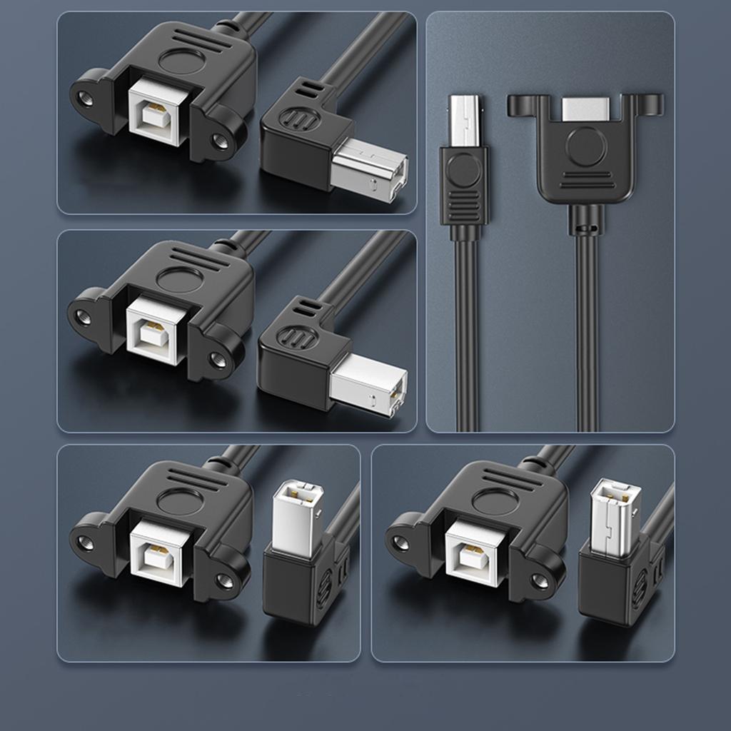 Cavo USB 2.0 Tipo B per Stampante Scanner con Viti per Montaggio a Pannello Lunghezza Estesa 480Mbps Trasferimento Dati Veloce