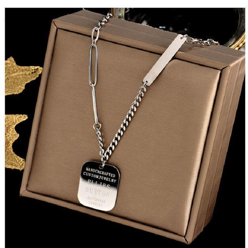316L Stainless Steel Fashion Fine Jewelry Youth Hip Hop Street Style Charms Thick chain Choker Necklace Pendants For Women Men