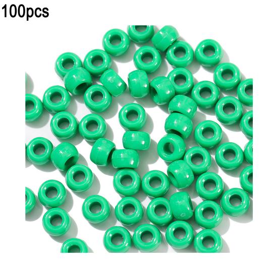 100Pcs/Set DIY Acrylic Loose Beads Pre-hole Handmade Bracelets Necklaces Jewelry Making Colorful Spacer Beads Handcrafted Craft Accessories Kit