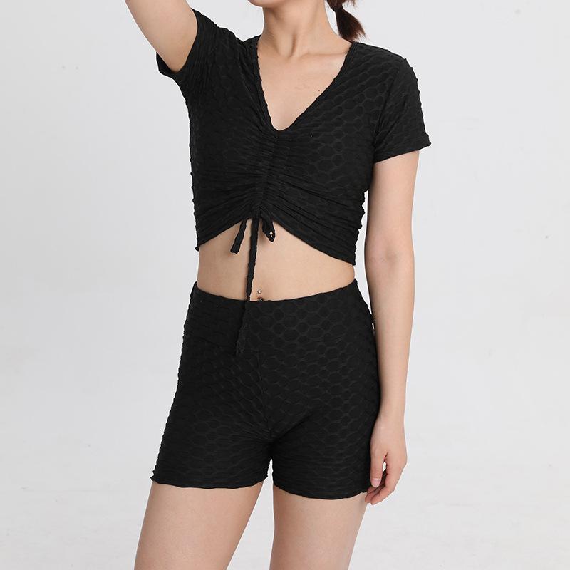 Cross-Border Yoga Shorts & Sports Bra Set - High Waist, Hip Lift, Women's Fitness Apparel