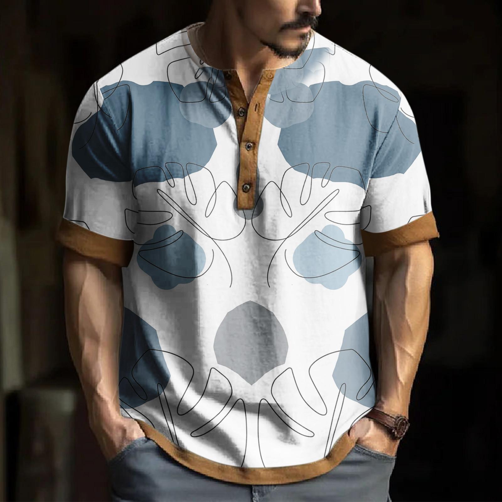 

Мужская модная футболка с коротким рукавом и вышивкой с коротким рукавом и принтом на весну и лето XXL