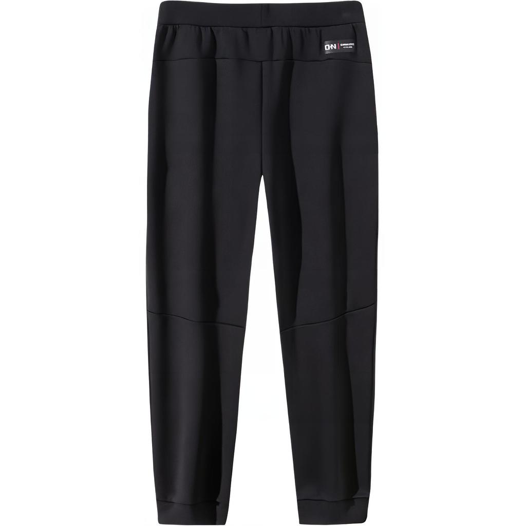 Anta Comfortable Casual Versatile Solid Color Knitted Sports Pants Men Bottoms Black 152447337-1